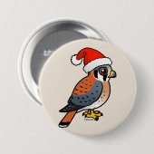 American Kestrel Santa Ronde Button 7,6 Cm (Voorkant /achterkant)