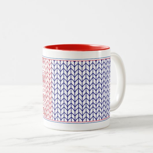 AMERICAN KNIT Mug Red Two-Tone is not a correct tr (Devant droit)