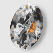American Lady Butterfly Number Horloge murale (Angle)