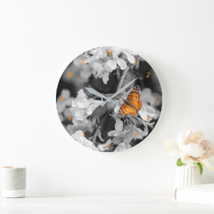 American Lady Butterfly Number Horloge murale