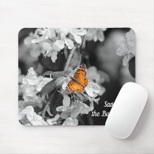 American Lady Butterfly On Blossom Muismat (Met muis)