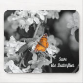 American Lady Butterfly On Blossom Muismat (Voorkant)