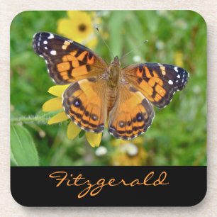 American Lady Butterfly - Vanessa virginiensis Drankjes Onderzetter