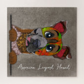 American Leopard Hound face laid Jigsaw Puzzle (Horizontal)