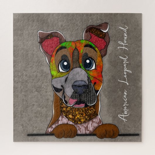American Leopard Hound face laid Jigsaw Puzzle (Vertical)