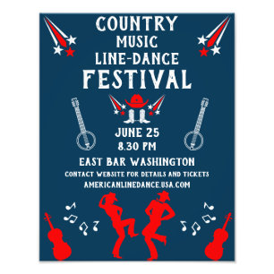 American Line Dancing Festival en het feest Foto Afdruk