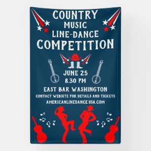American Line Dancing Festival en het feest Spandoek