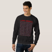 American Loves Voetbal Kind Toddler Boys Ameri Trui (Voorkant volledig)