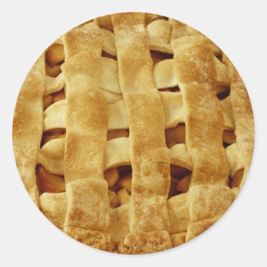 American Made Apple Pie Zig Zag Crust Ronde Sticker (Voorkant)