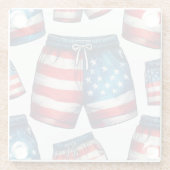 American Made Glazen Onderzetter (Achterkant)