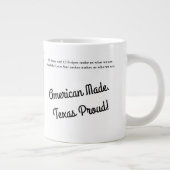 American Made, Texas Fier !Jumbo Mug (Droite)