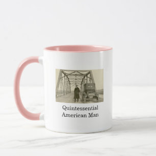 American Man Real Photo Café Mug