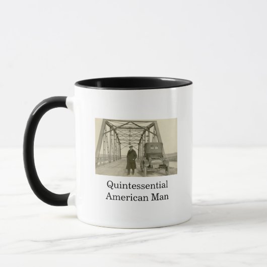 American Man Real Photo Café Mug (Gauche)