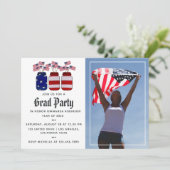 American Mason Jars Graduation Photo Invitation (Debout devant)