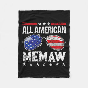 American Memaw 4 van juli Familie Bijpassende Sung Fleece Deken