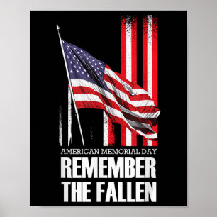 American Memorial Day herdenkt de gevallen Amerika Poster