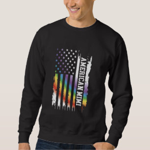 American Mimi Verenigde Staten Distressed Rainbow Trui