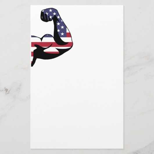 American Museum Biceps Silhouette Briefpapier (Voorkant)