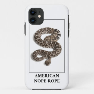 American Nope Rope - Rattlesnake Snake Danger iPhone 11 Hoesje