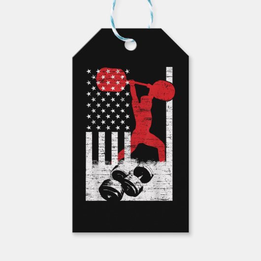 American Olympic Weightlift Cadeaulabel (Voorkant)