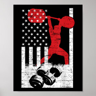 American Olympic Weightlift Poster
