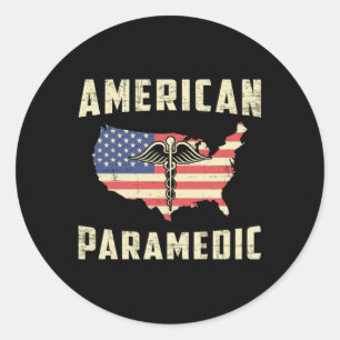 American Paramedic Ambulance EMS EMT Nurse Funny Ronde Sticker