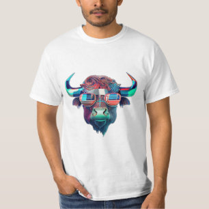 American Patriot Bull Koe Buffalo T-shirt