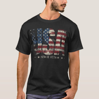 American Patriot Distressed Flag Since 1776 T-shirt