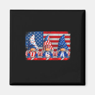 American Patriotic Gnomes Usa Independence Day 4th Magneet