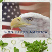 American Patriotic God Bless America Serviette de (Plié)