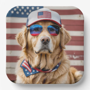 American Patriotic Golden Retriever Papieren Bordje
