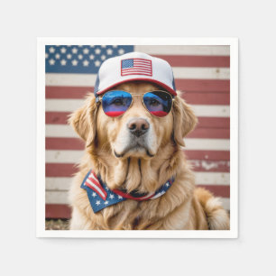 American Patriotic Golden Retriever Servet