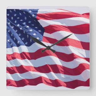 American Patriotic Veterans Wall Decor Clocks Vierkante Klok