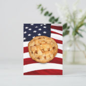 American Pie (Apple Pie met Amerikaanse vlag) Briefkaart (Staand voorkant)