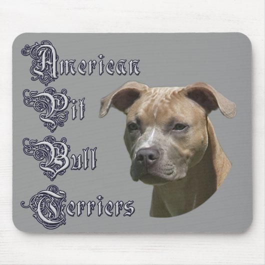 American Pit Bull Terrier (APBT) Mousepad Muismat (Voorkant)