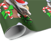 American Pit Bull Terrier Kerstmis Cadeaupapier (Rol Hoek)