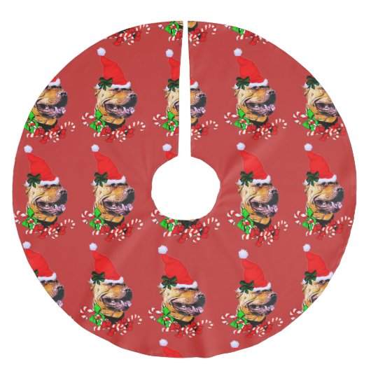 American Pit Bull Terrier Kerstmis Kerstboom Rok (Voorkant)