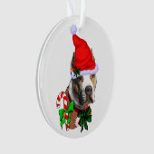 American Pit Bull Terrier Kerstmis Ornament (voorkant)