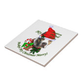 American Pit Bull Terrier Kerstmis Tegeltje (Zijkant)