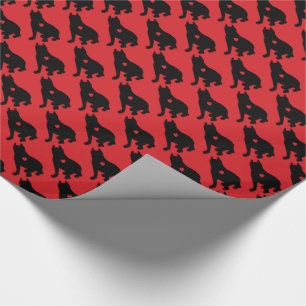 American Pit Bull Terrier Silhouette Cadeaupapier