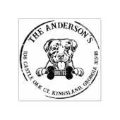 American Pitbull Custom Family Return-adres Rubberstempel (Afrduk)