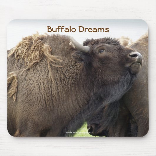 American Plains Buffalo Bison Mousepad Muismat (Voorkant)