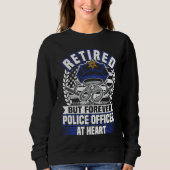 American Police Officer Retirement US Flag Retiree Trui (Voorkant)