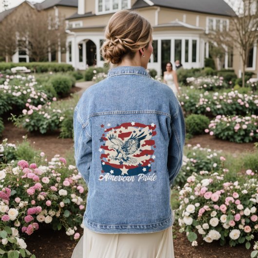 American Pride  Eagle Denim Jas Denim Jacket (Huwelijk Achterkant)