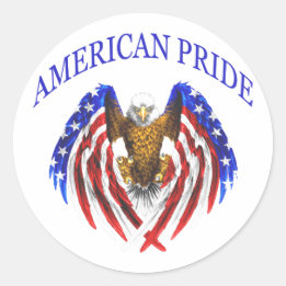 American Pride Eagle Ronde Sticker