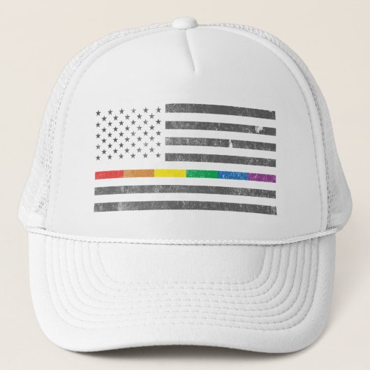 American Pride Flag Trucker Hat Pet (Voorkant)