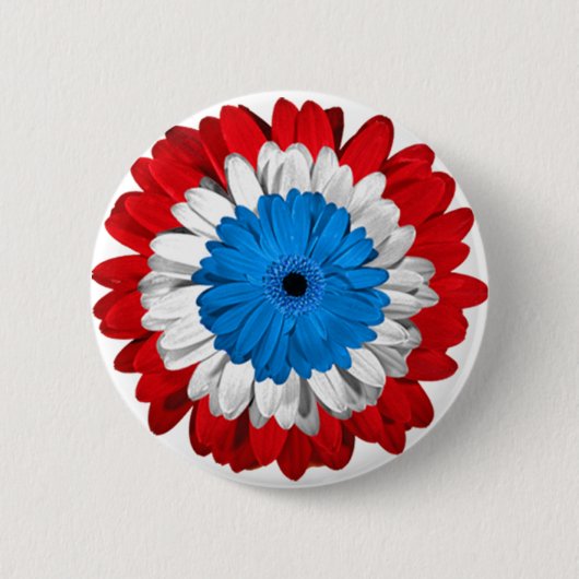American Pride Flower Power Button (Voorkant)