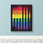 American Pride Grunge Canvas Afdruk (Insitu (Houten vloer))