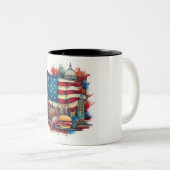 American Pride Mug - Conception patriotique (Devant droit)