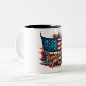 American Pride Mug - Conception patriotique (Devant gauche)